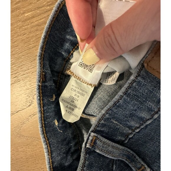 Madewell The Perfect Vintage Jean Medium Wash High Rise Denim Size 25 Raw Hem - Picture 9 of 11